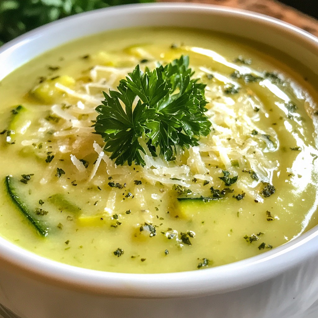 Creamy Zucchini Parmesan Soup Rich and Flavorful Delight
