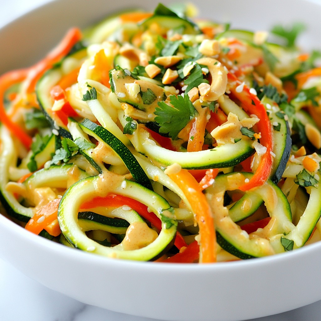 Thai Peanut Zoodle Salad Flavorful and Nutritious Meal