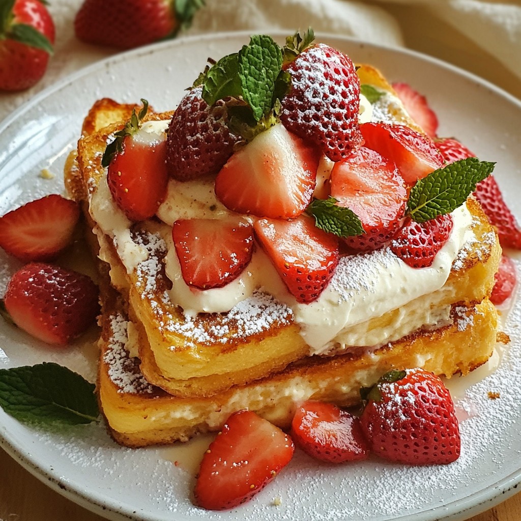 Strawberry Cheesecake French Toast Delightfully Simple
