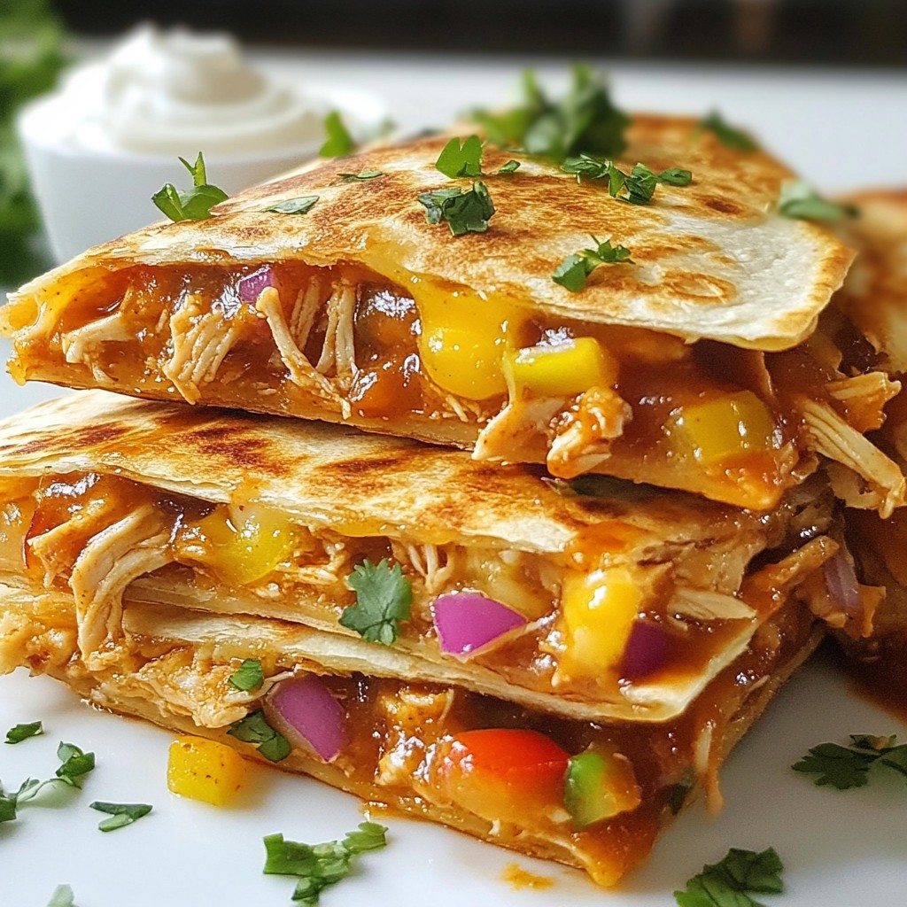 BBQ Chicken Quesadillas Tasty and Simple Recipe