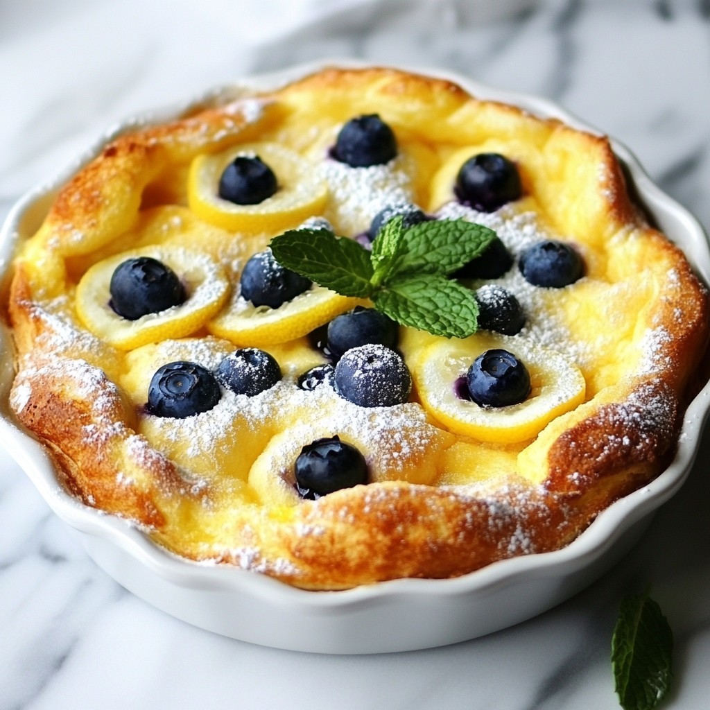 Lemon Blueberry Dutch Baby Light and Tasty Delight